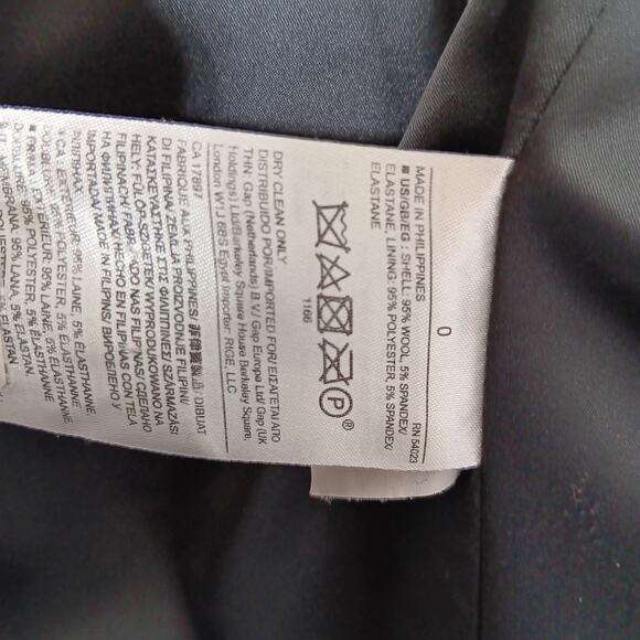 Banana Republic New LWW Blazer Gray One Button Front Closure 3 Pockets Lined - Picture 7 of 8